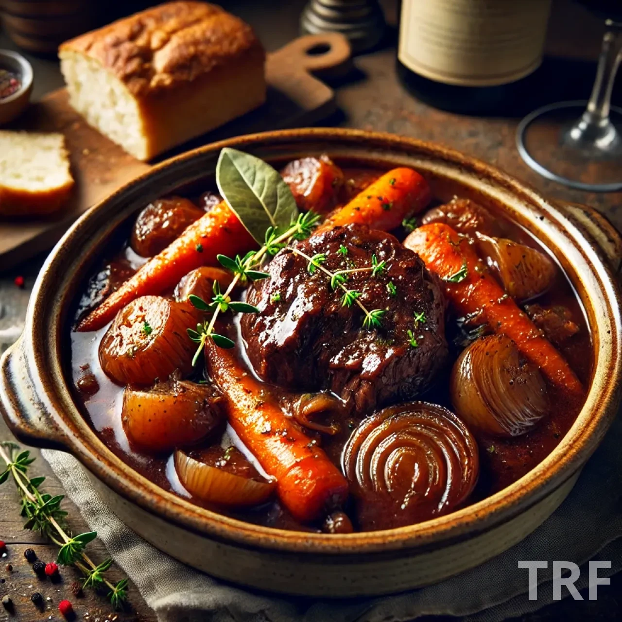 Boeuf Bourguignon revisité : Boeuf Bourguignon au chocolat noir