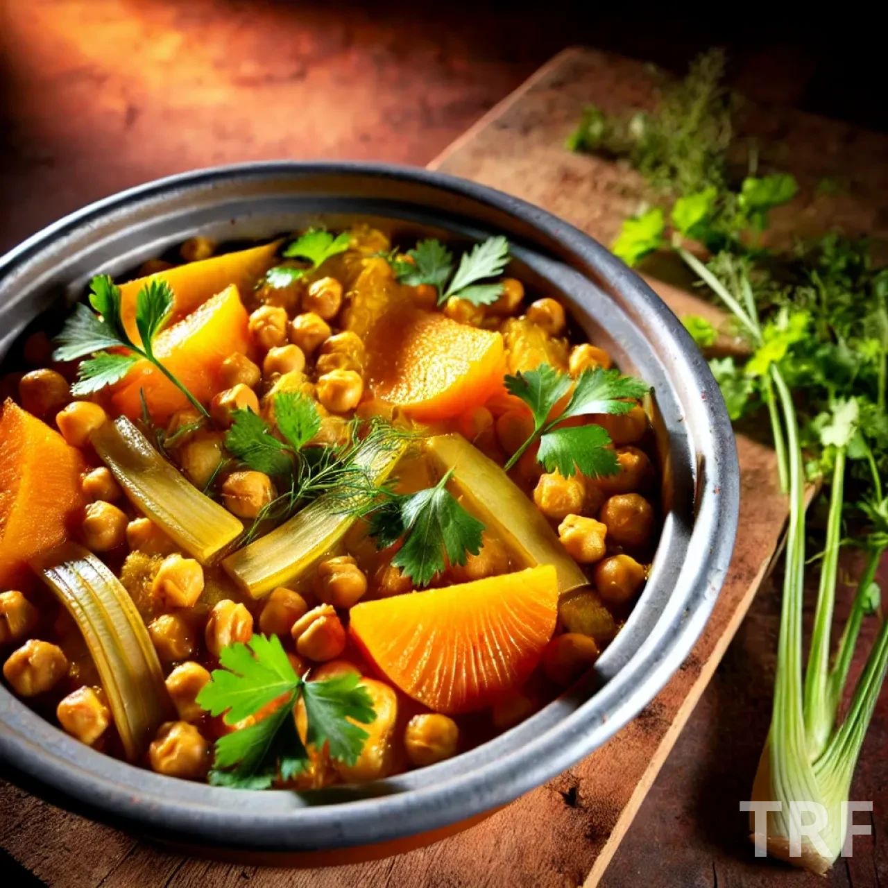 Tajine végétarien à l'orange et au fenouil