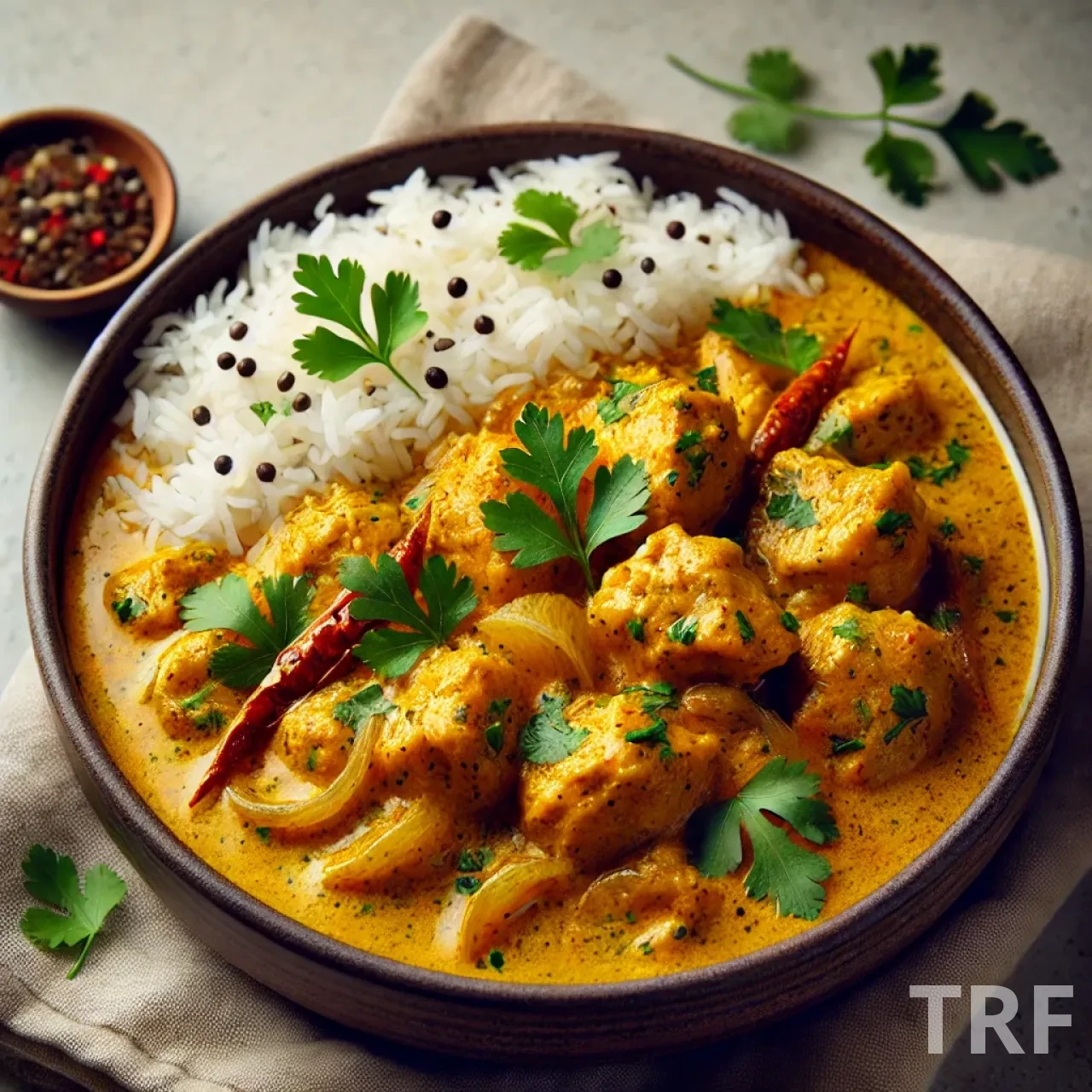 Poulet au curry et lait de coco