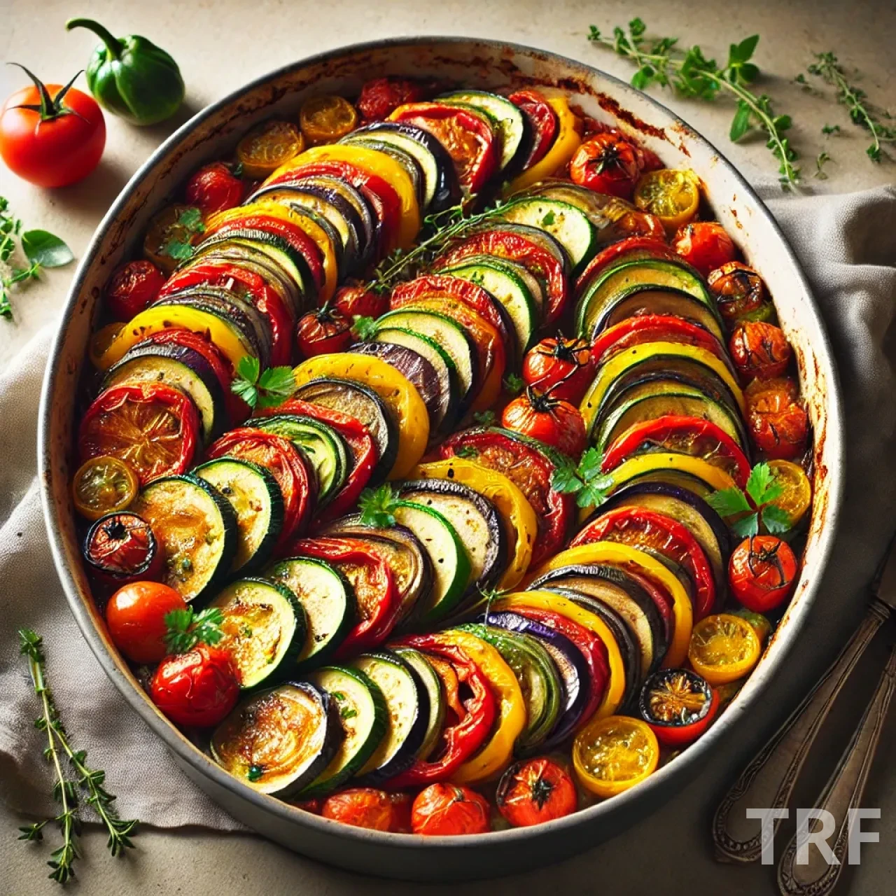 Ratatouille provençale au four, colorée et savoureuse