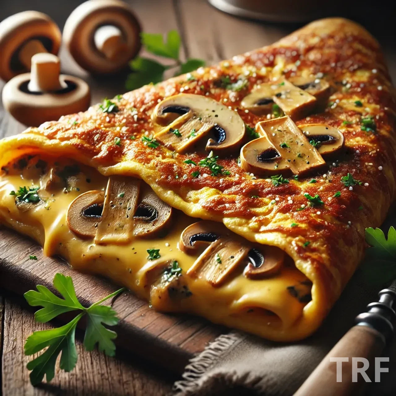 Omelette aux Champignons et Fromage