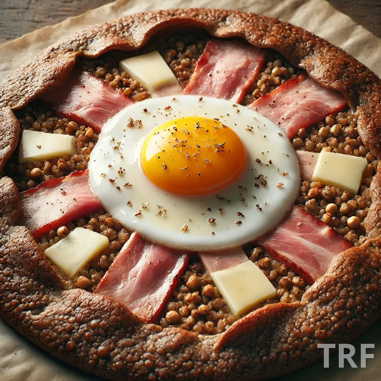 Galette Bretonne Traditionnelle avec Sarrasin, Jambon, Fromage et Œuf