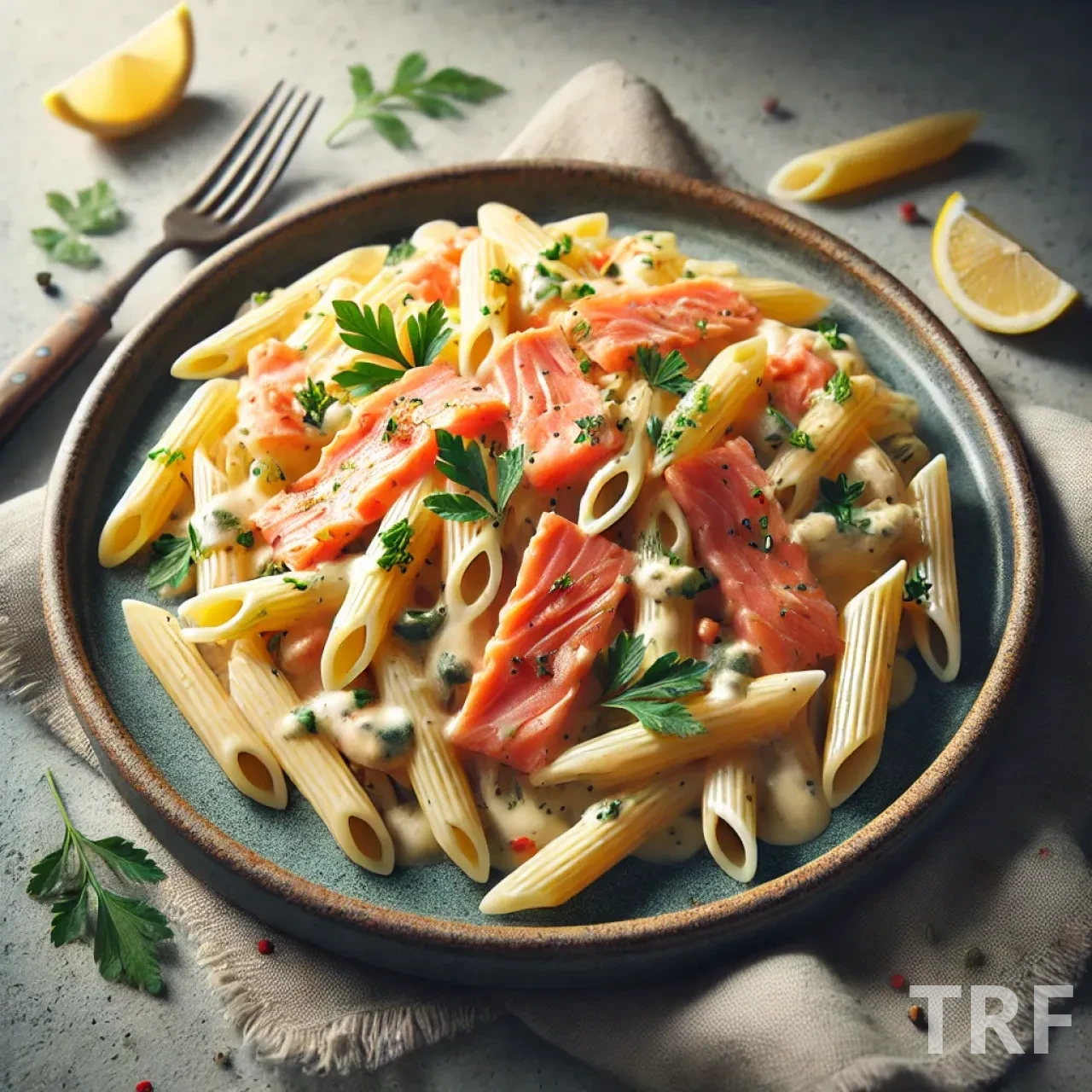 Penne au Saumon Fumé sans gluten et sans lactose, délicieuses et légères