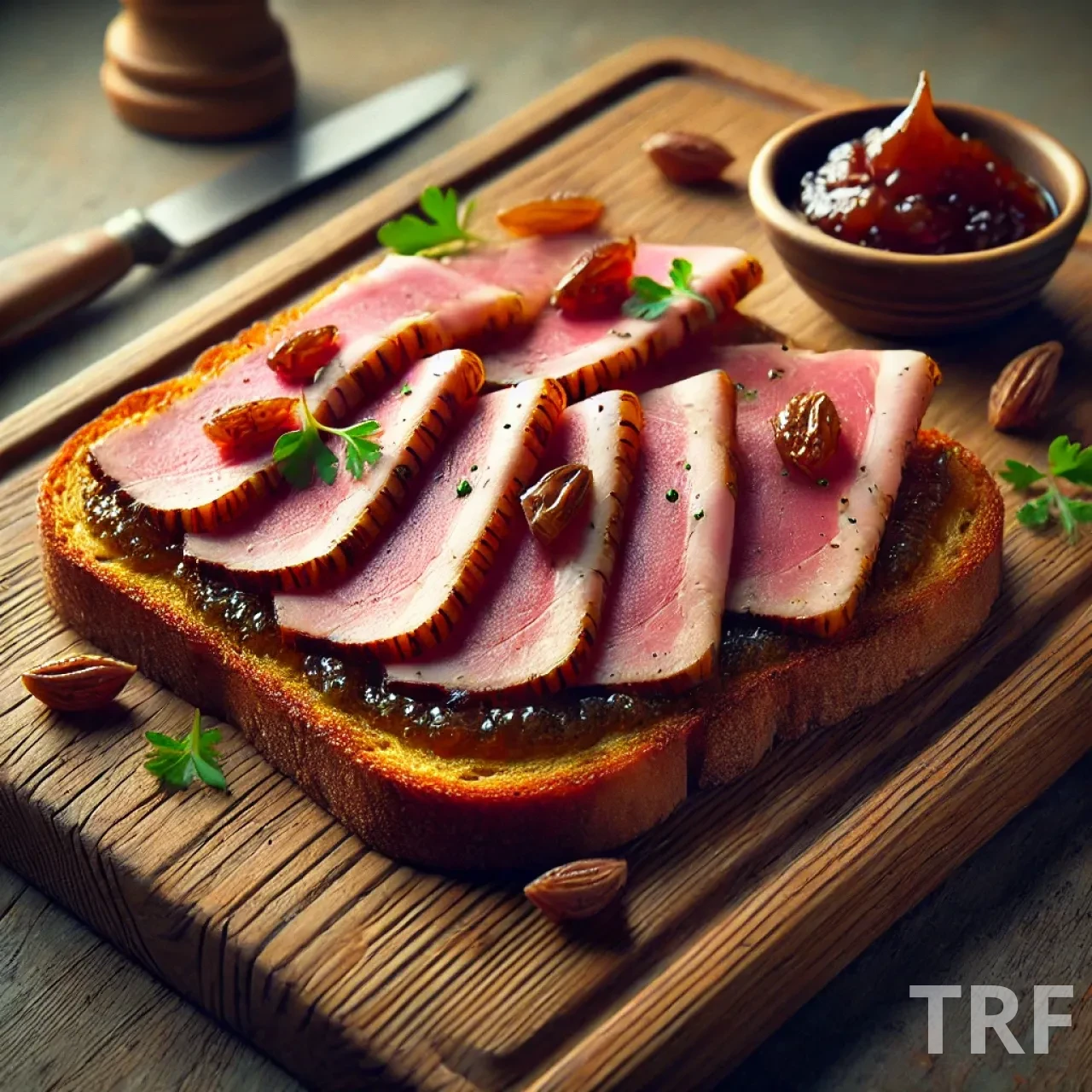 Toast au Magret de Canard Fumé, délicat et raffiné