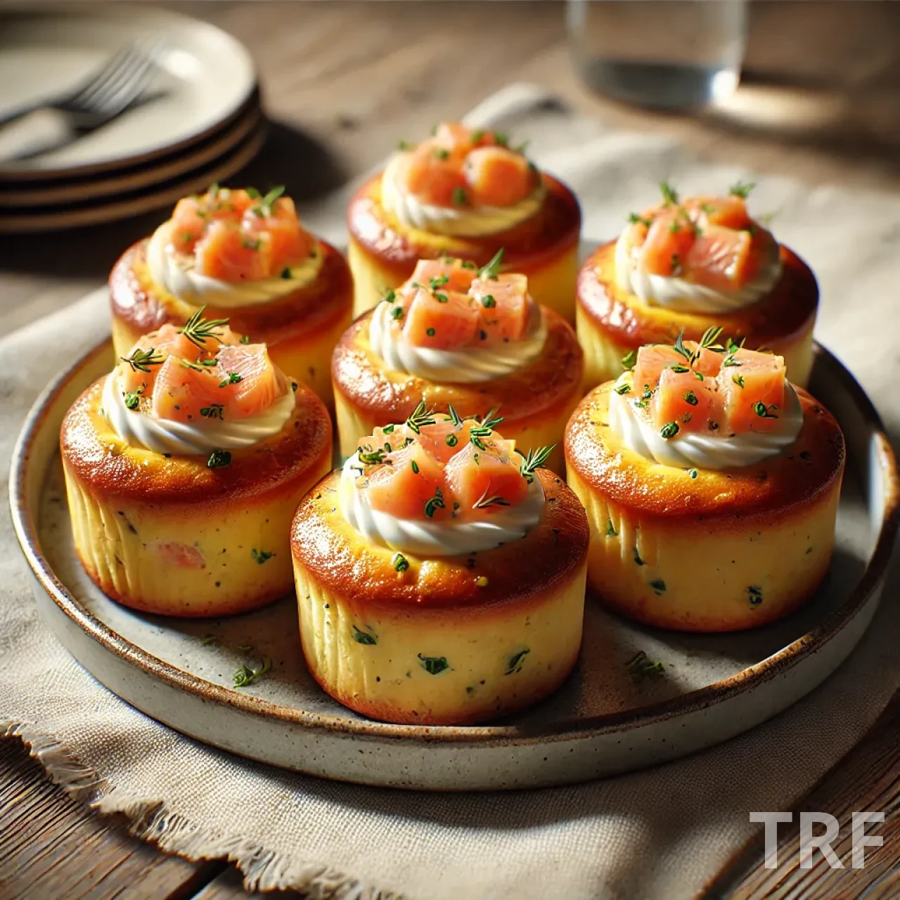 Mini cakes au saumon et au Boursin pour apéritif