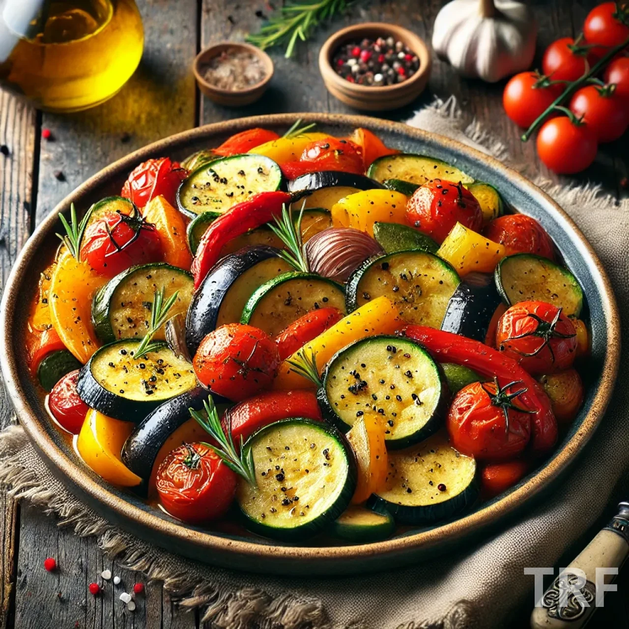 Ratatouille Provençale, un plat traditionnel méditerranéen à base de légumes frais