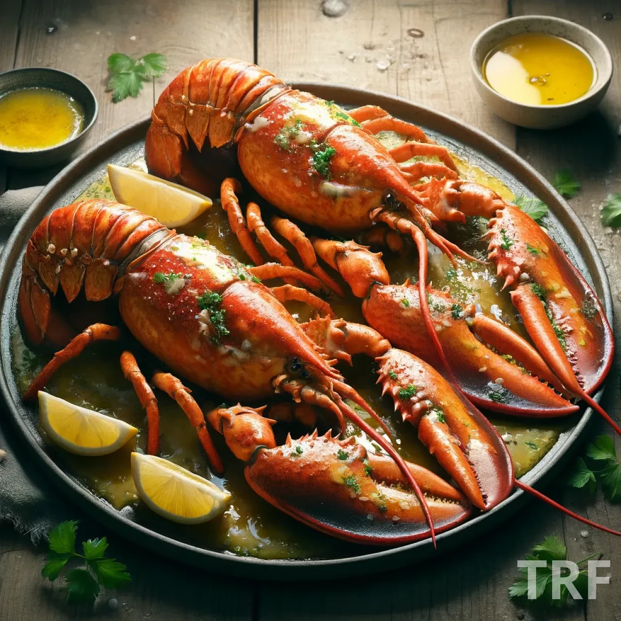 Homard rôti au beurre d'ail, un plat raffiné de Noël