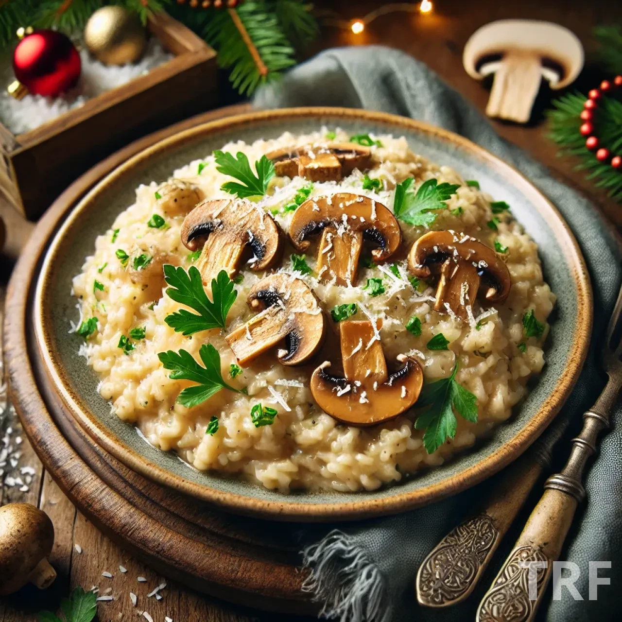 Risotto aux champignons et parmesan, un plat gourmand pour Noël