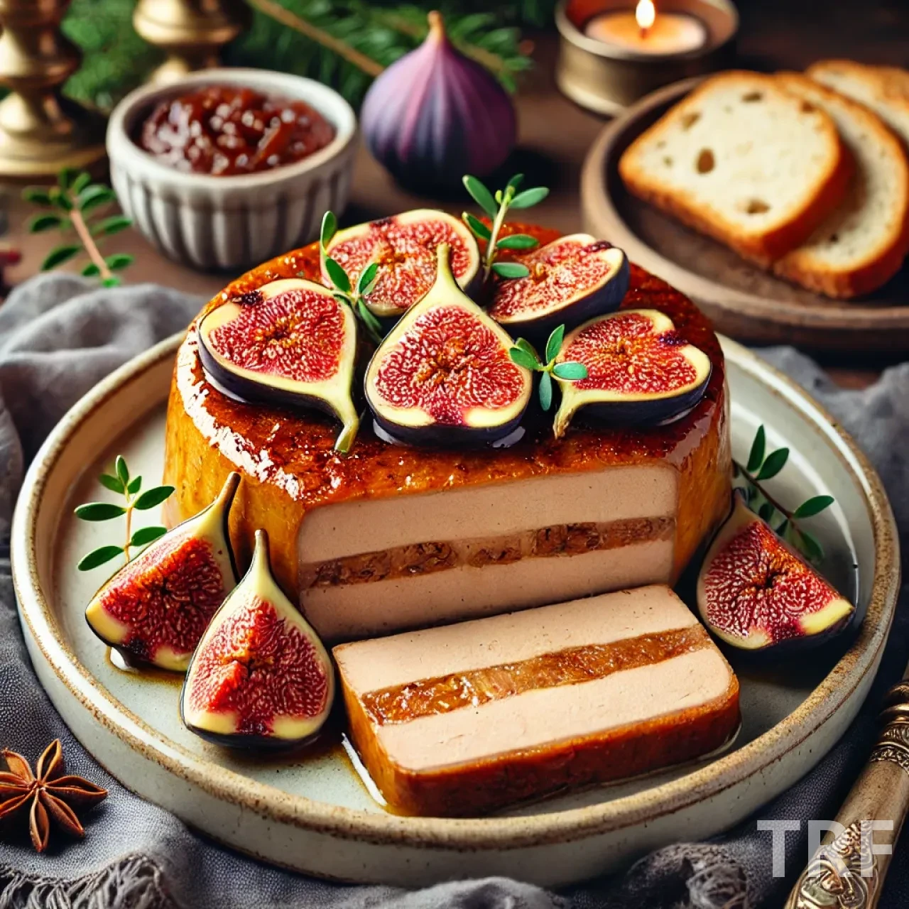 Terrine de foie gras et figues confites, une entrée festive pour Noël