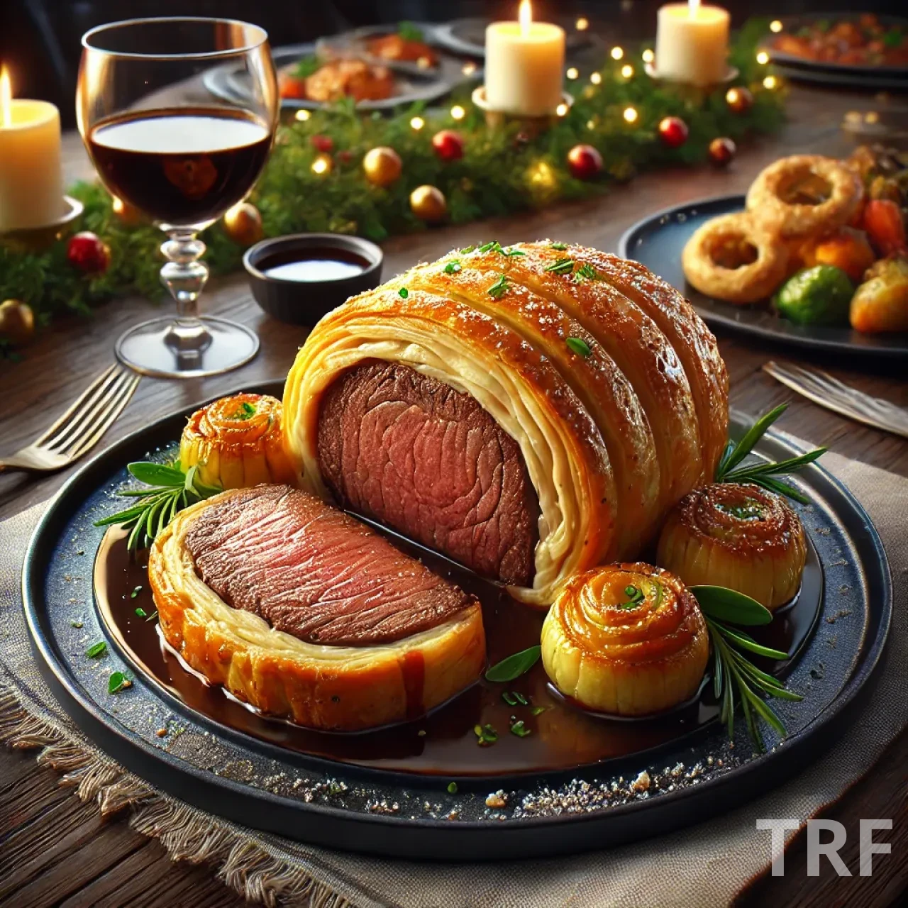 Filet de Bœuf en Croûte doré et tendre avec légumes rôtis