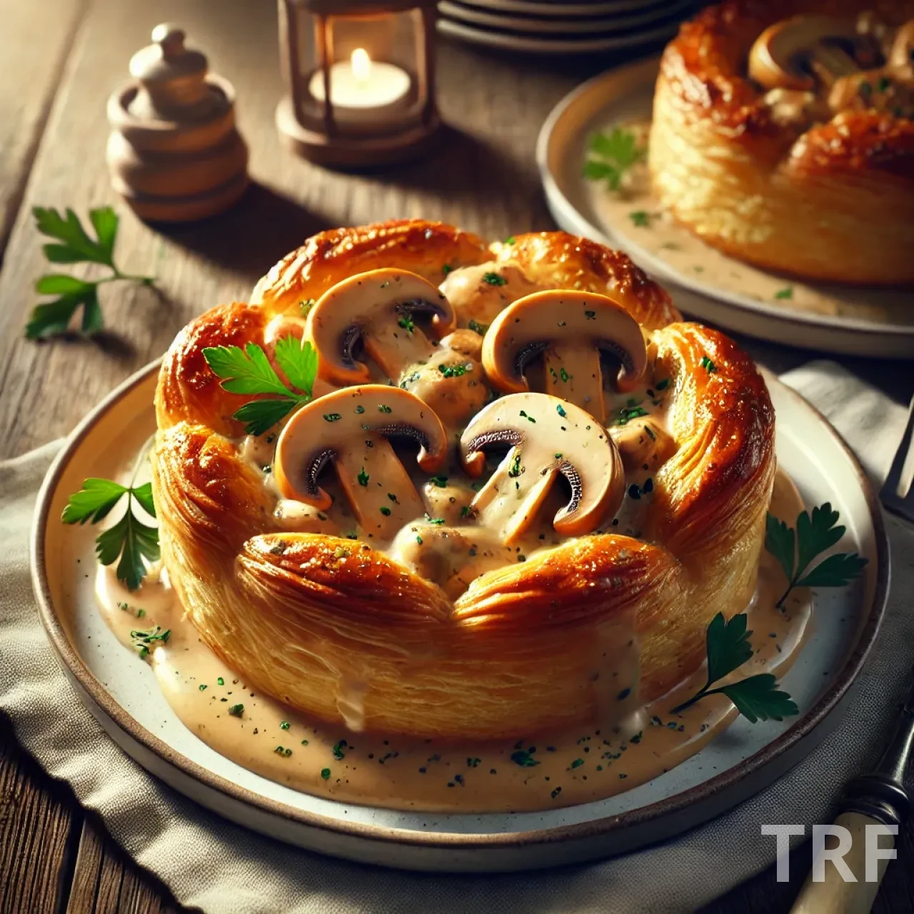 Vol-au-vent au poulet et champignons, un plat classique et gourmand