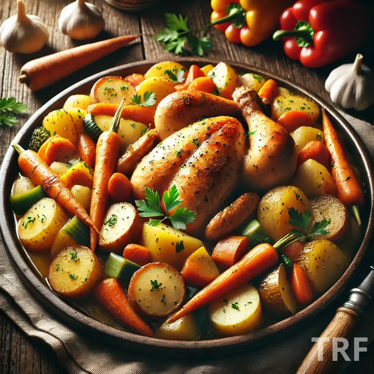 Poulet aux légumes et pommes de terre au Cookeo, recette rapide et facile