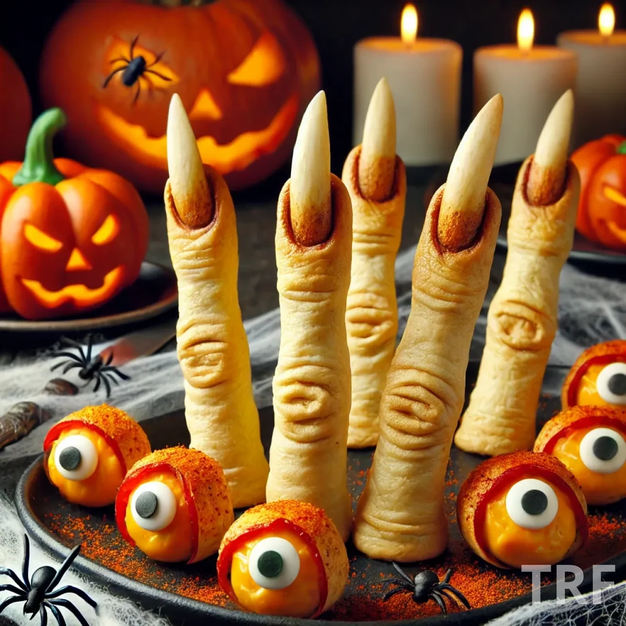 Apéro Halloween avec des Doigts de Sorcière et Boules de Fromage Monstrueuses