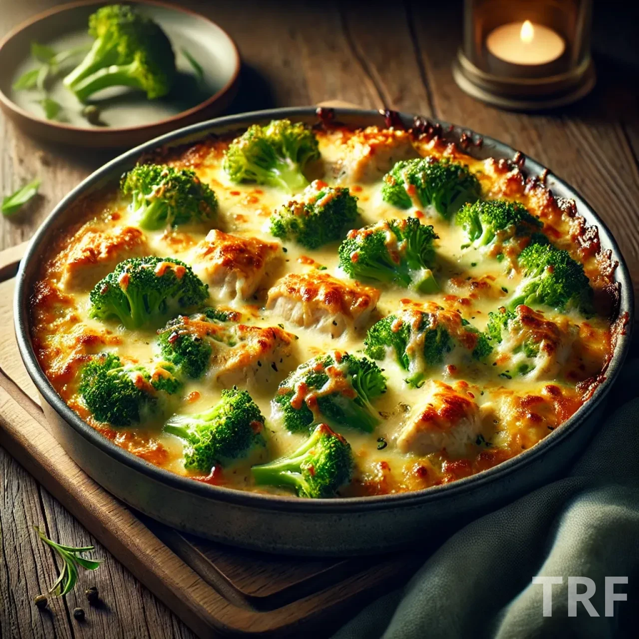 Gratin de brocolis et poulet à la crème, un repas du soir délicieux