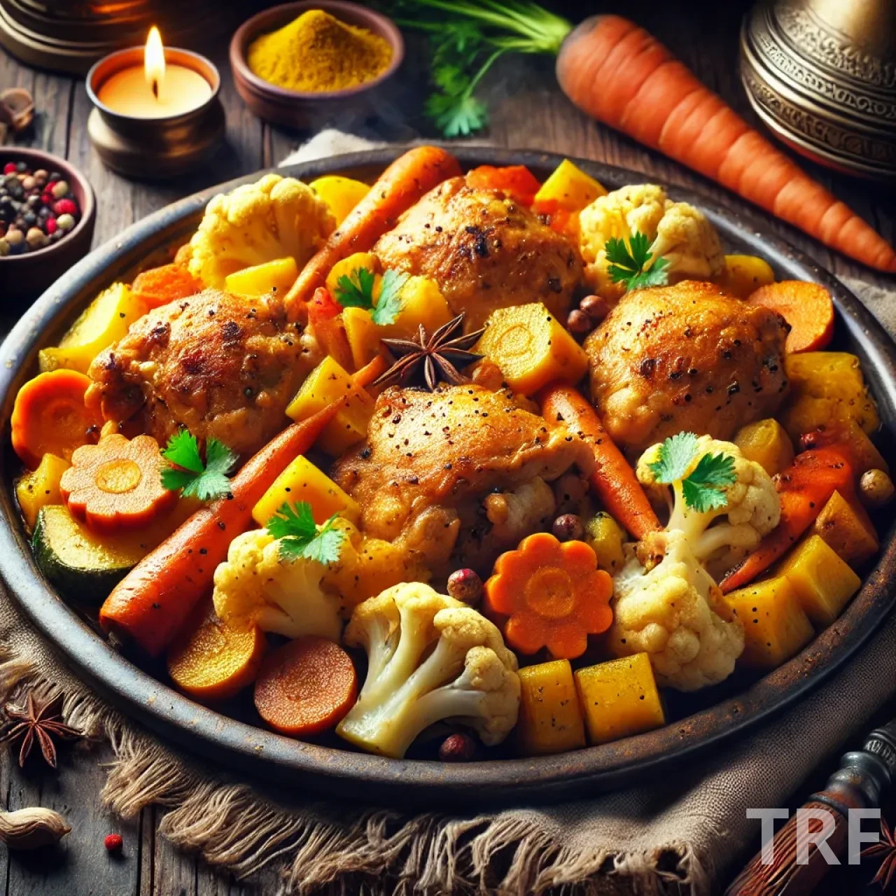 Tajine de poulet aux légumes d'hiver, recette plats uniques hiver autre que du gratin