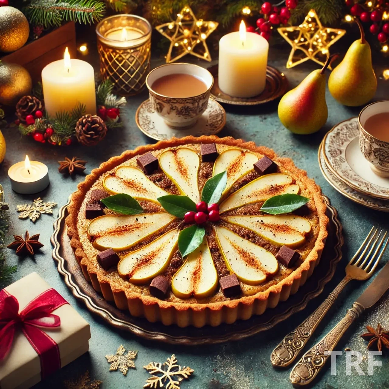 Tarte Frangipane aux Poires et Chocolat