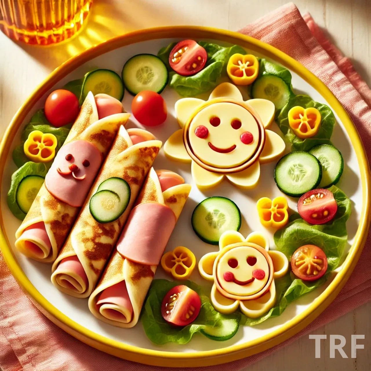 Crêpes Roulées au Jambon et Fromage Frais