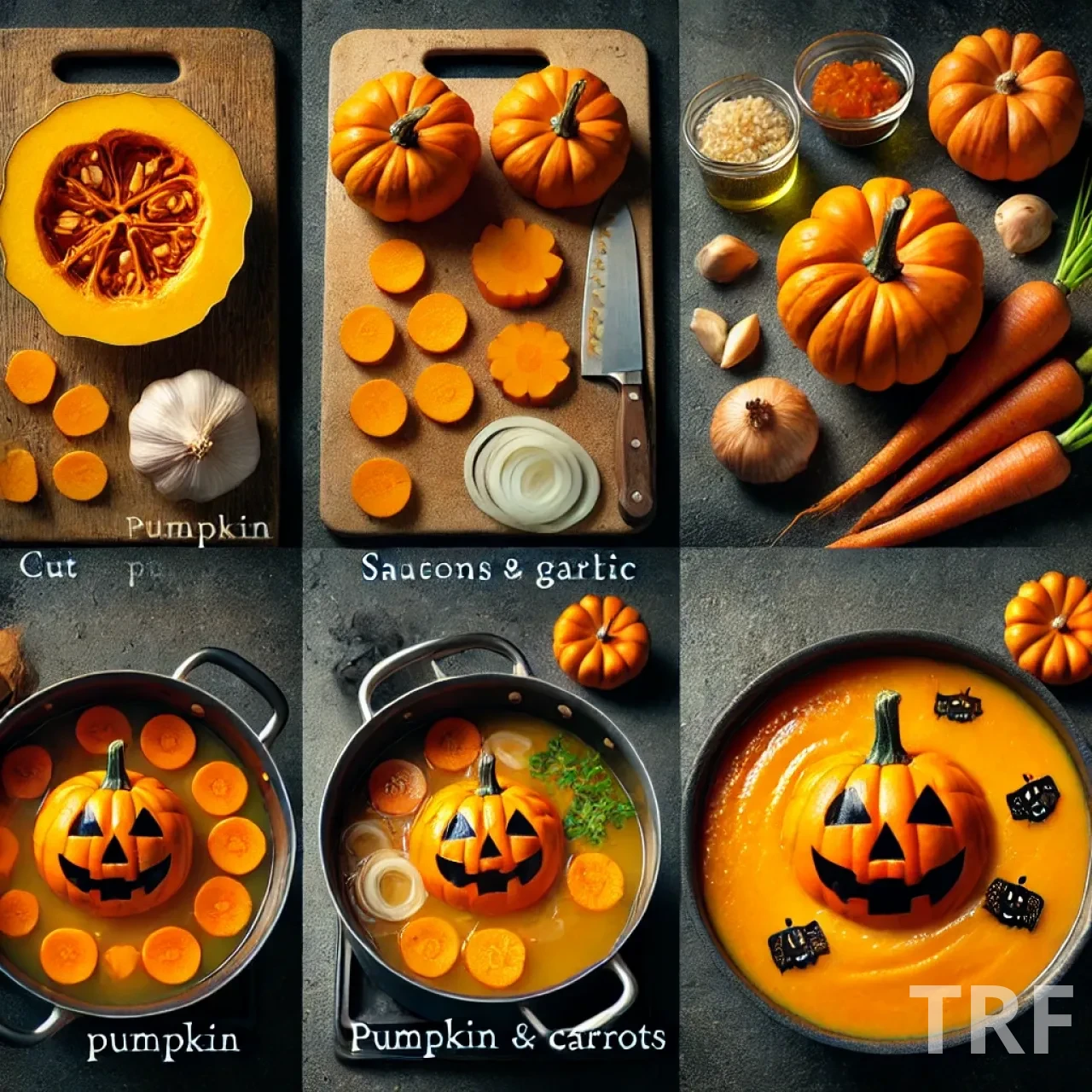 Soupe Potiron et Carottes pour Halloween