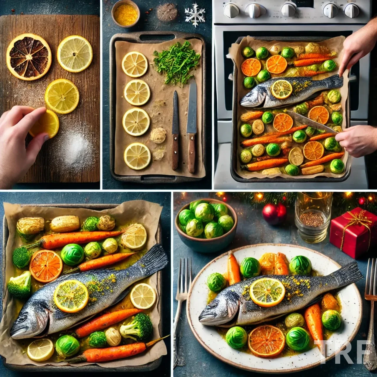 Filet de Loup de Mer en Croûte d’Agrumes et Légumes d’Hiver