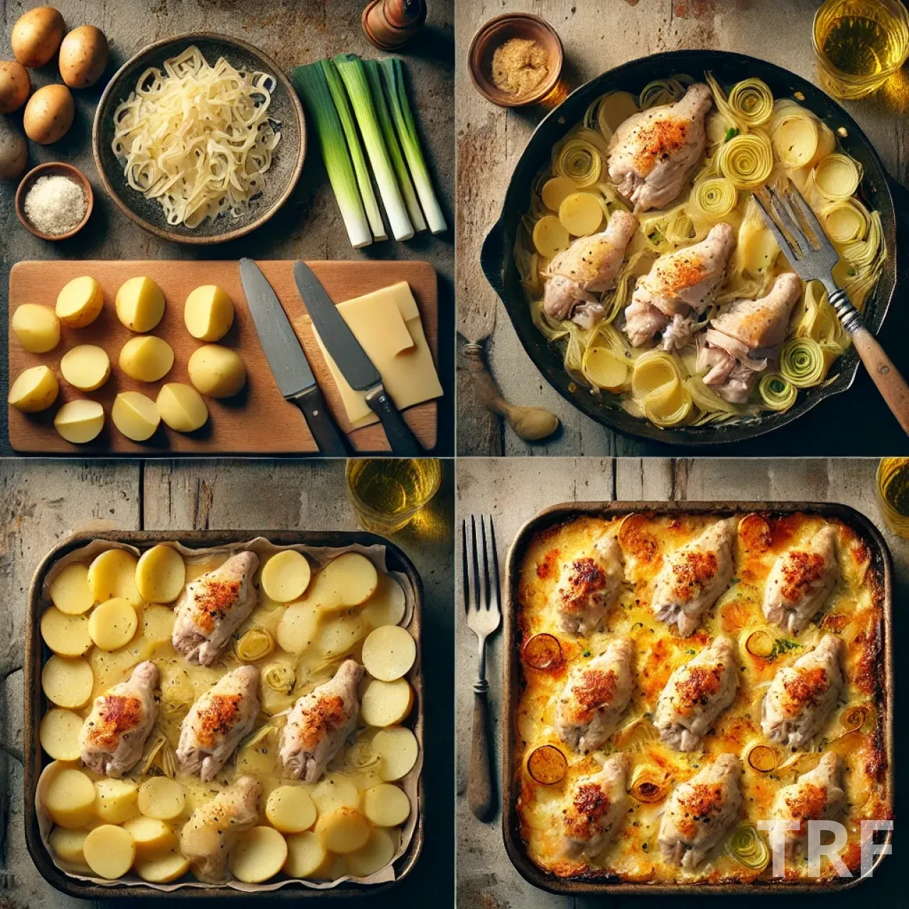 Tartiflette Savoyarde au Poulet et aux Poireaux