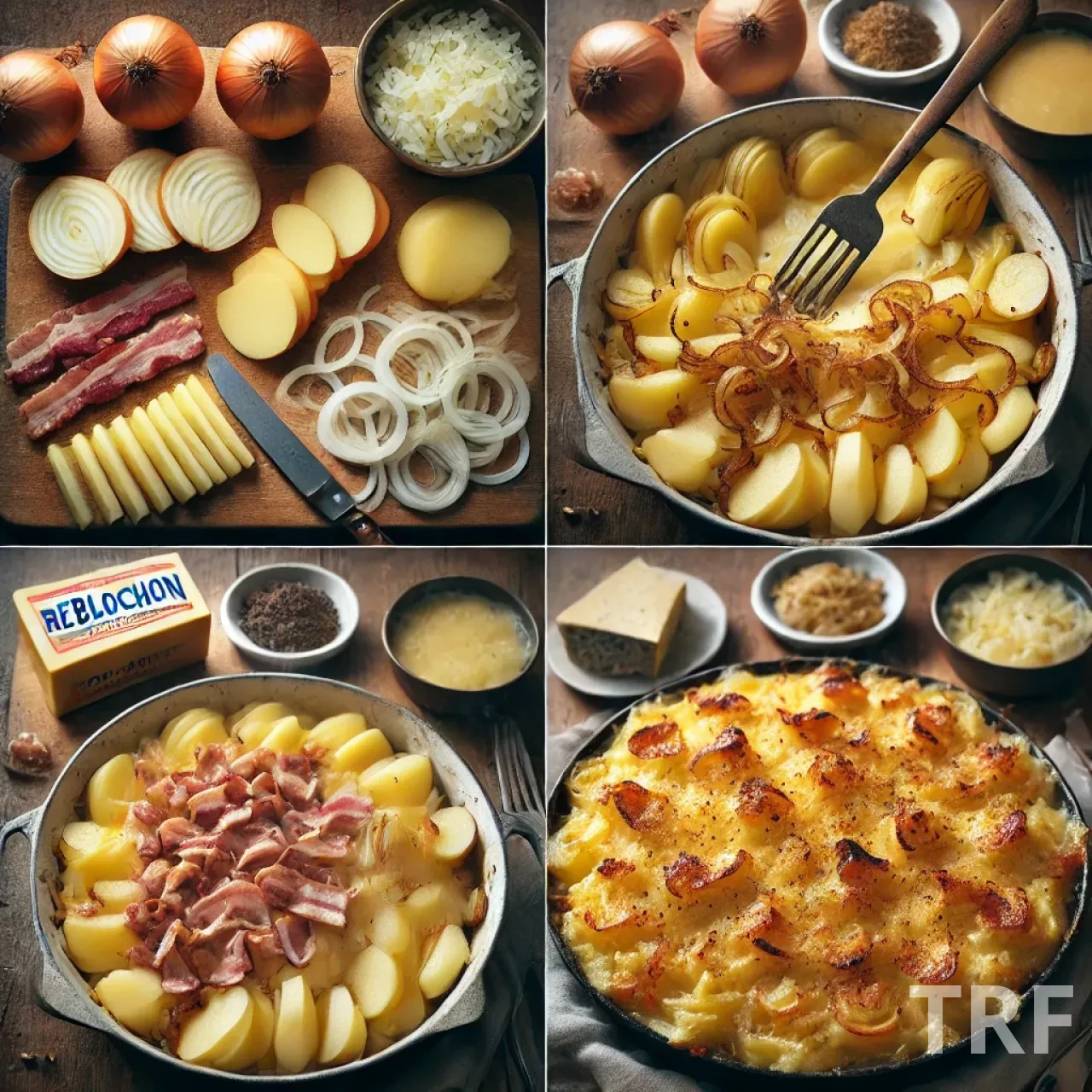 Préparation de la Tartiflette Savoyarde