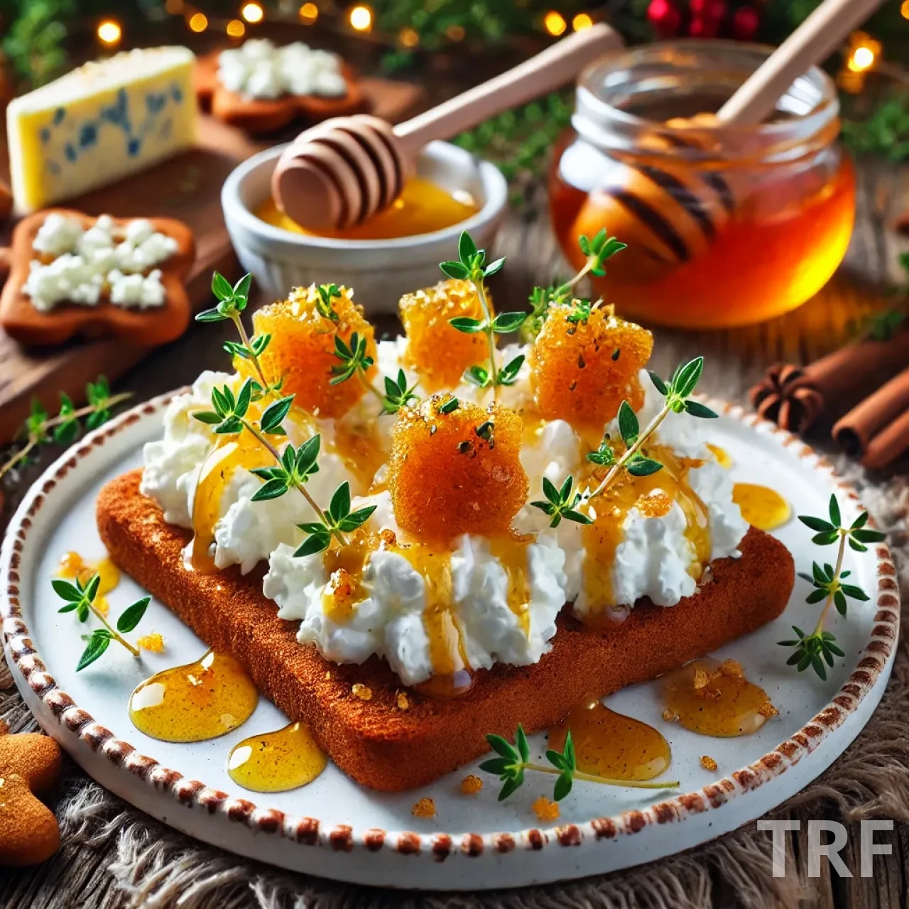 Toasts de Pain d’Épices au Chèvre et Miel