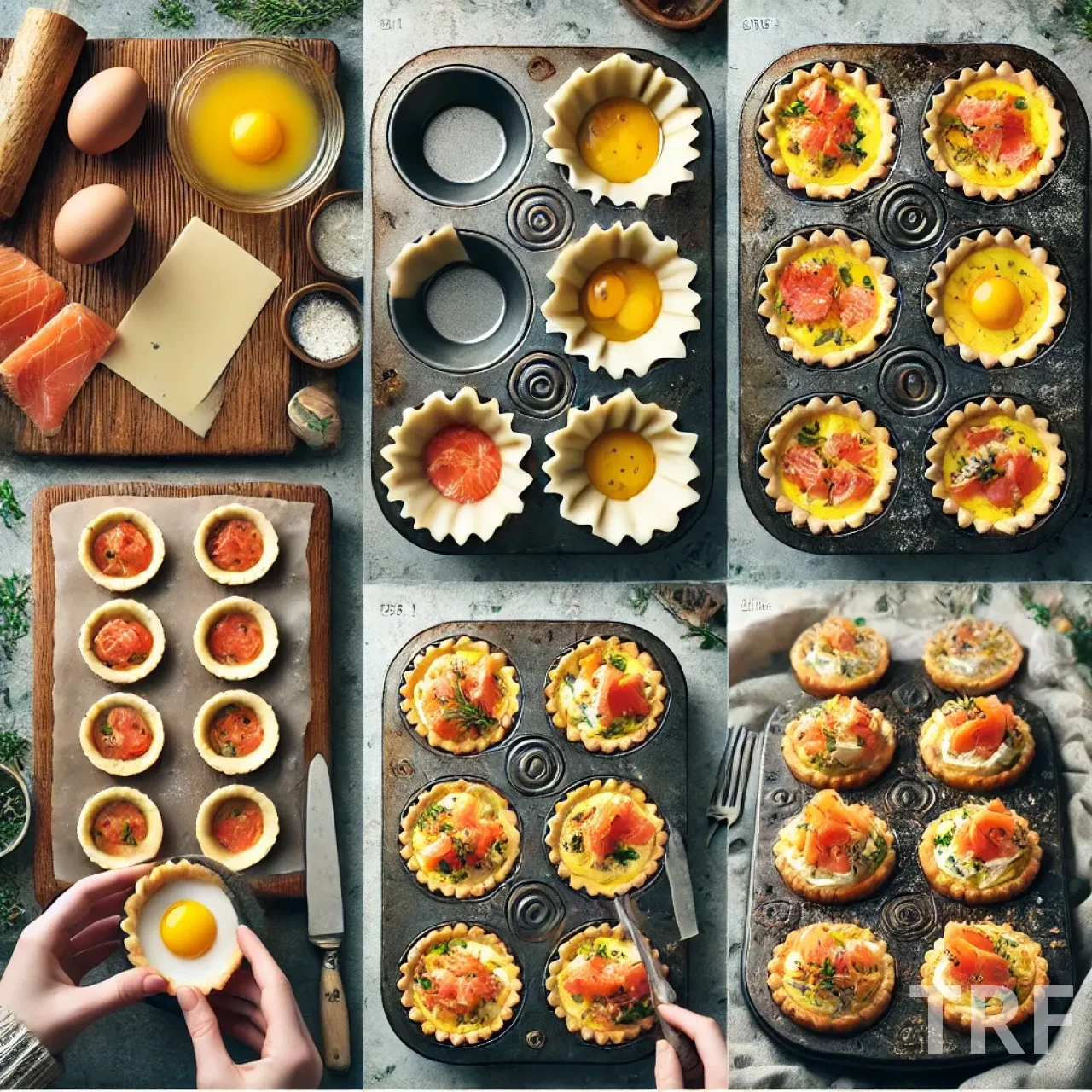 Mini Quiches au Saumon Fumé