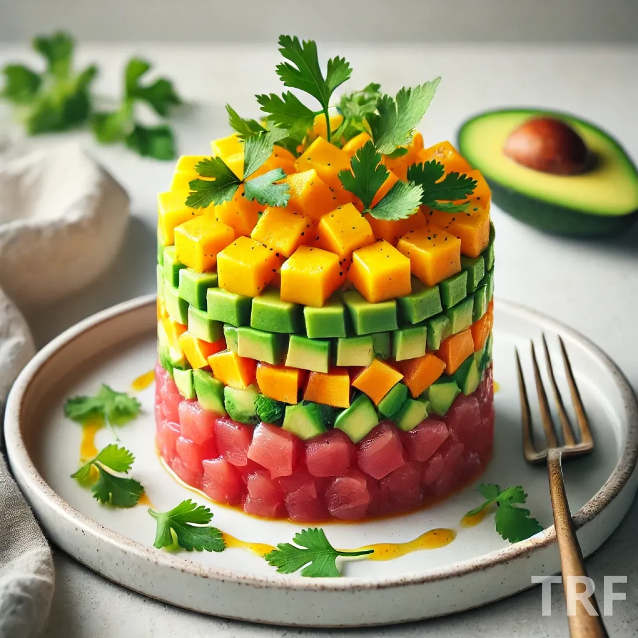 Tartare de Thon et Crème Fraîcheur de Mangue