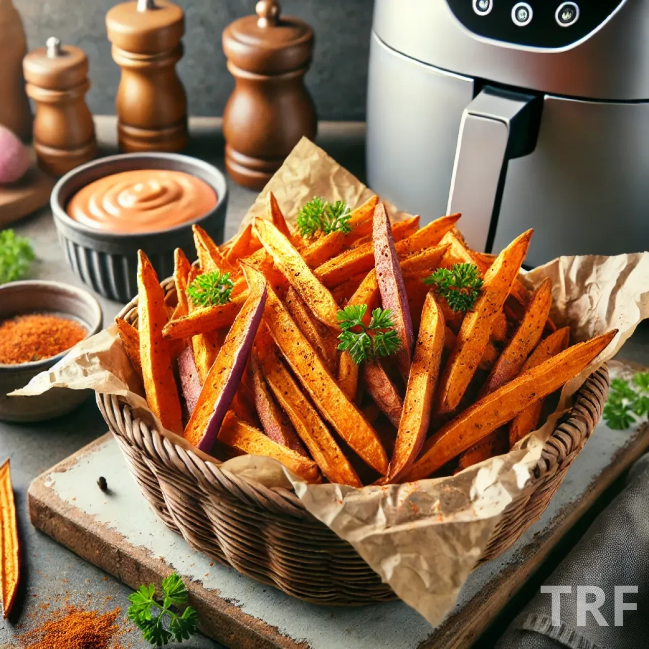 Frites de Patates Douces à la Friteuse à Air Chaud