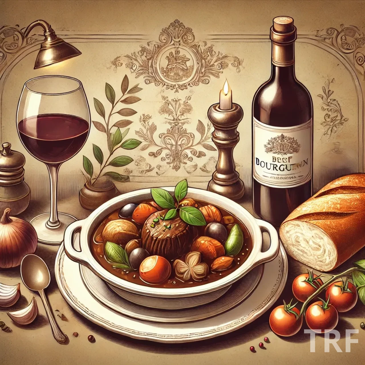 Marine lepen adore manger du boeuf Bourguignon 