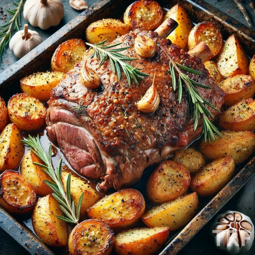 Recette d'Épaule d'Agneau Rôtie aux Pommes de Terre et Romarin