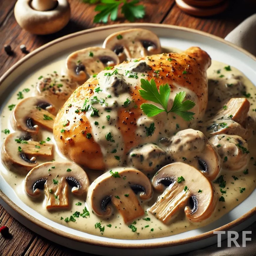 Recette Facile : Poulet à la Crème et aux Champignons