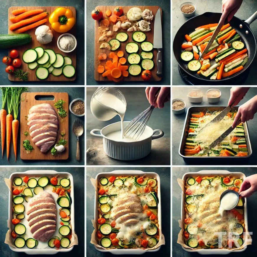 Idée Repas Famille : Gratin de Poulet aux Légumes et Mozzarella Fondante