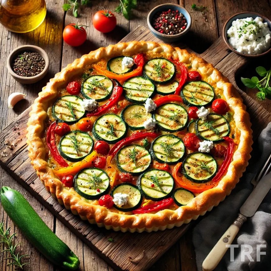Tarte Salée aux Légumes et Fromage de Chèvre - Parfaite pour un Repas de l'An