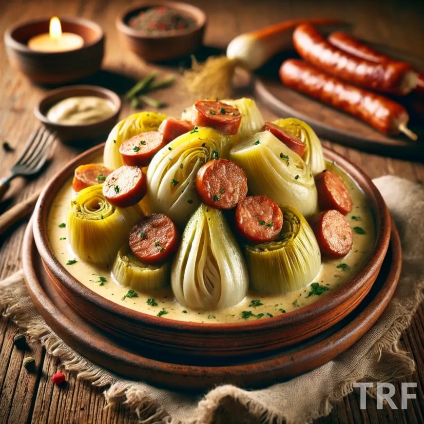 Fondue d Endives aux Saucisses Fumées
